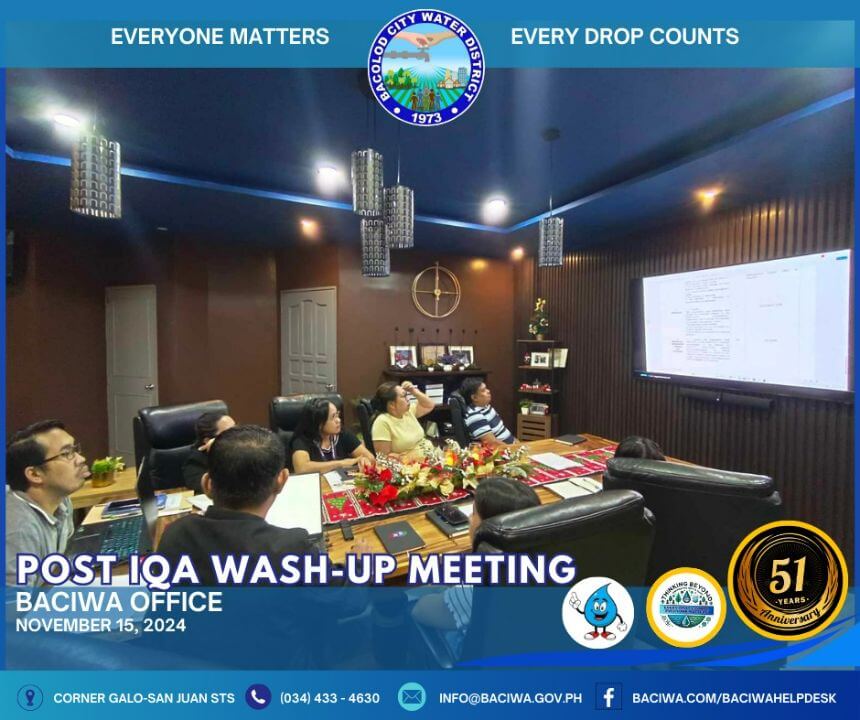 BACIWA Internal Quality Audit Wash-Up Meeting