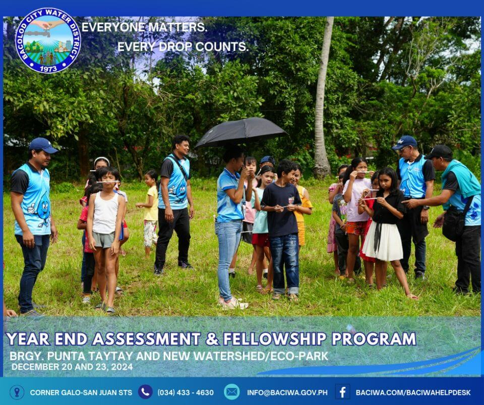 In the holiday season, the Bacolod City Water District celebrated the close of 2024 with meaningful and festive activities in Brgy. Punta Taytay and the New Eco-Park at Brgy. Alangilan, bringing together families and community partners.