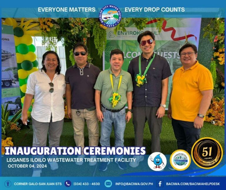 BACIWA at the Inauguration of Leganes Iloilo Wastewater Treatment Facility.