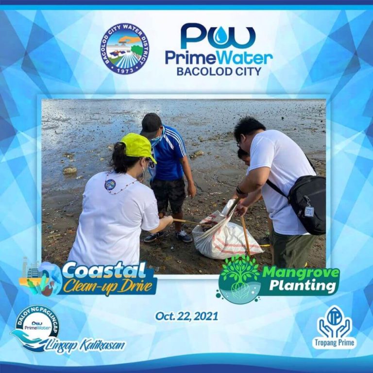 PrimeWater Bacolod and Bacolod City Water District have led the Coastal Clean-up and Mangrove Planting