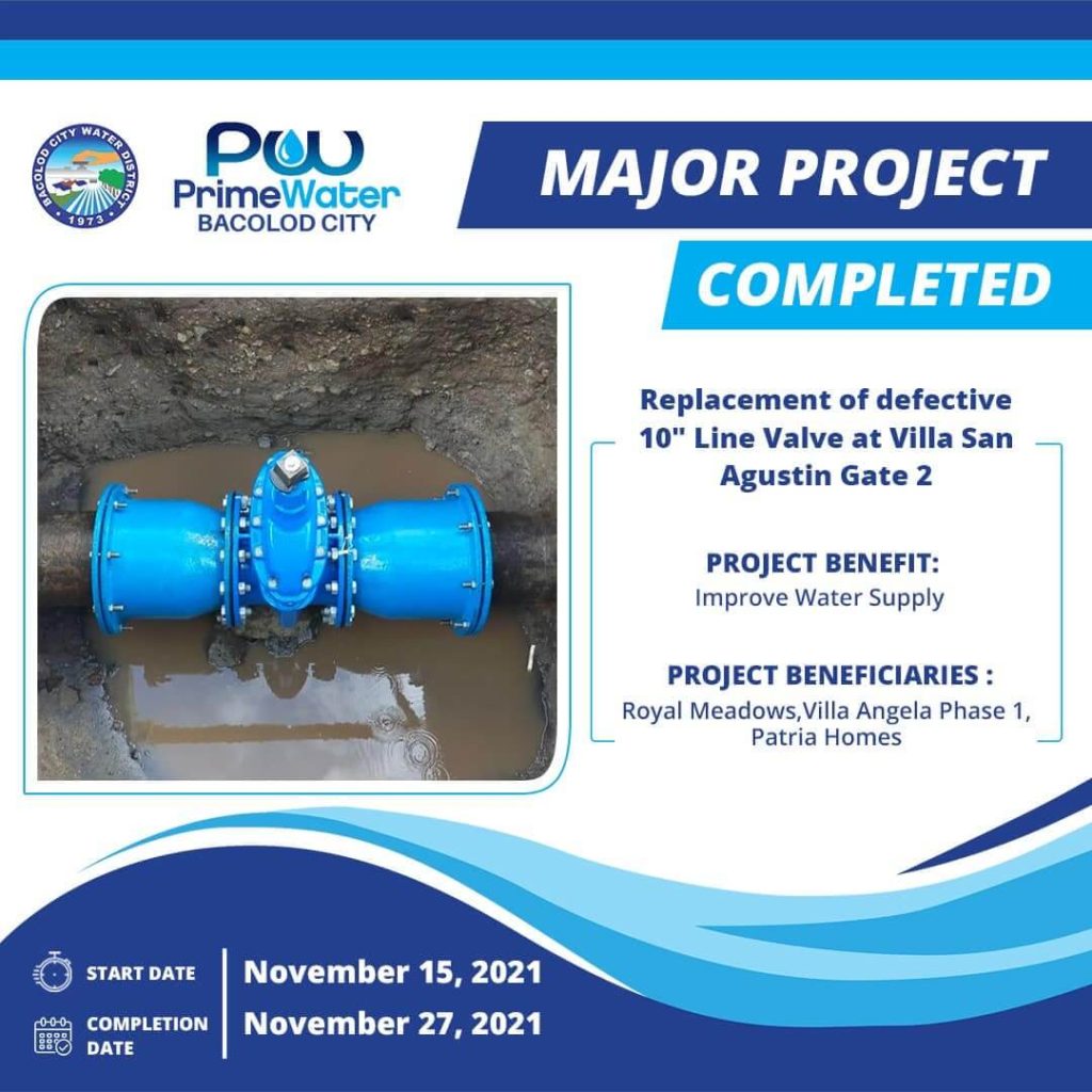 BACIWA-PrimeWater Bacolod: Major Project Completed