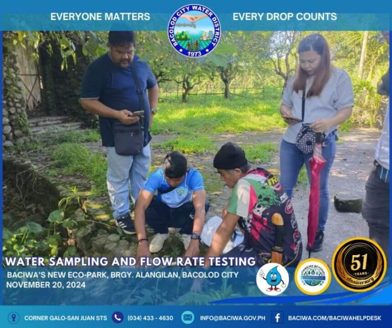 Water Quality Matters: Water Sampling ang Flow Rate Testing