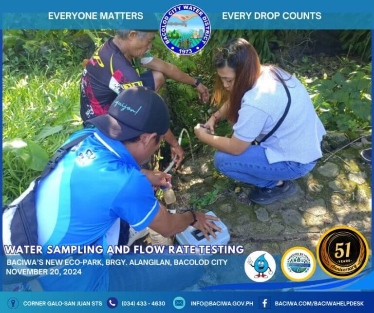 Water Quality Matters: Water Sampling ang Flow Rate Testing