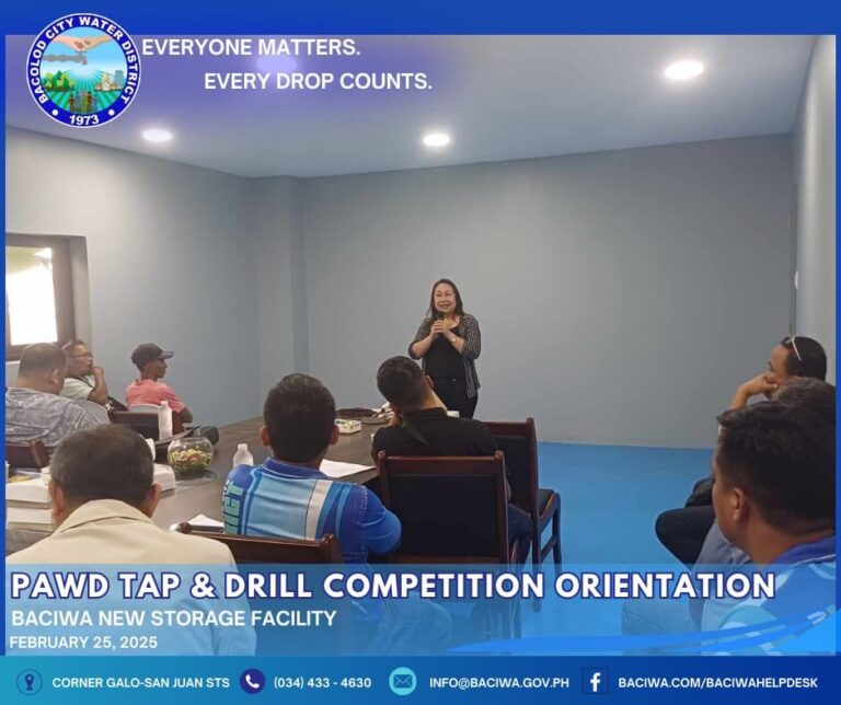 PAWD Tap and Drill Competition Orientation Held at BACIWA